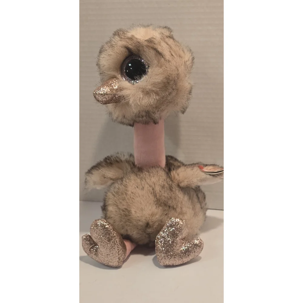 NWT 2019 TY Beanie Boos - Plush HENNA the OSTRICH - sitting - Medium Sized - Picture 2 of 9